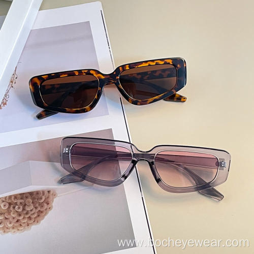 95152 Fashion Trendy Vendor Women Clear Small Cat Eye Frames Shades Sunglasses